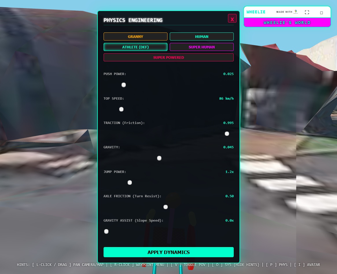 Physics Menu